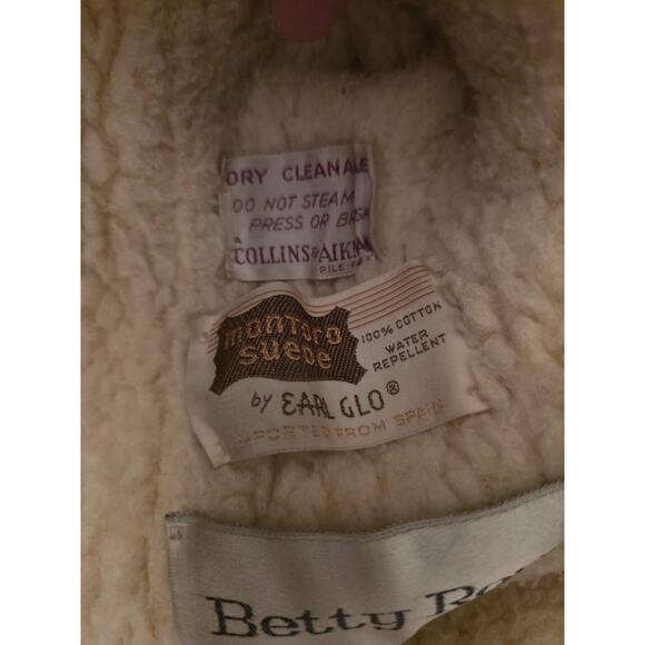 Vtg 70s penny Lane Suede Faux Sherling Collared Jacket Betty Rose Daisy Jones - Picture 10 of 12